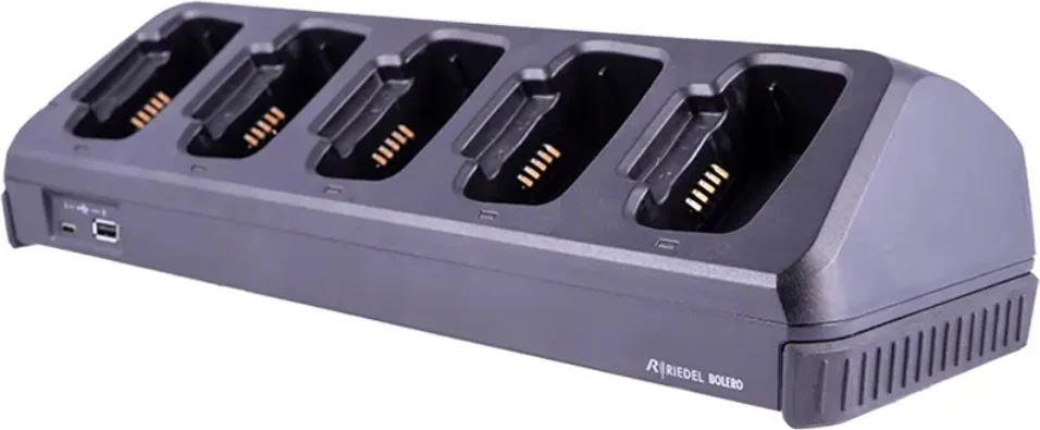 Riedel Bolero five-bay drop-in beltpack charger