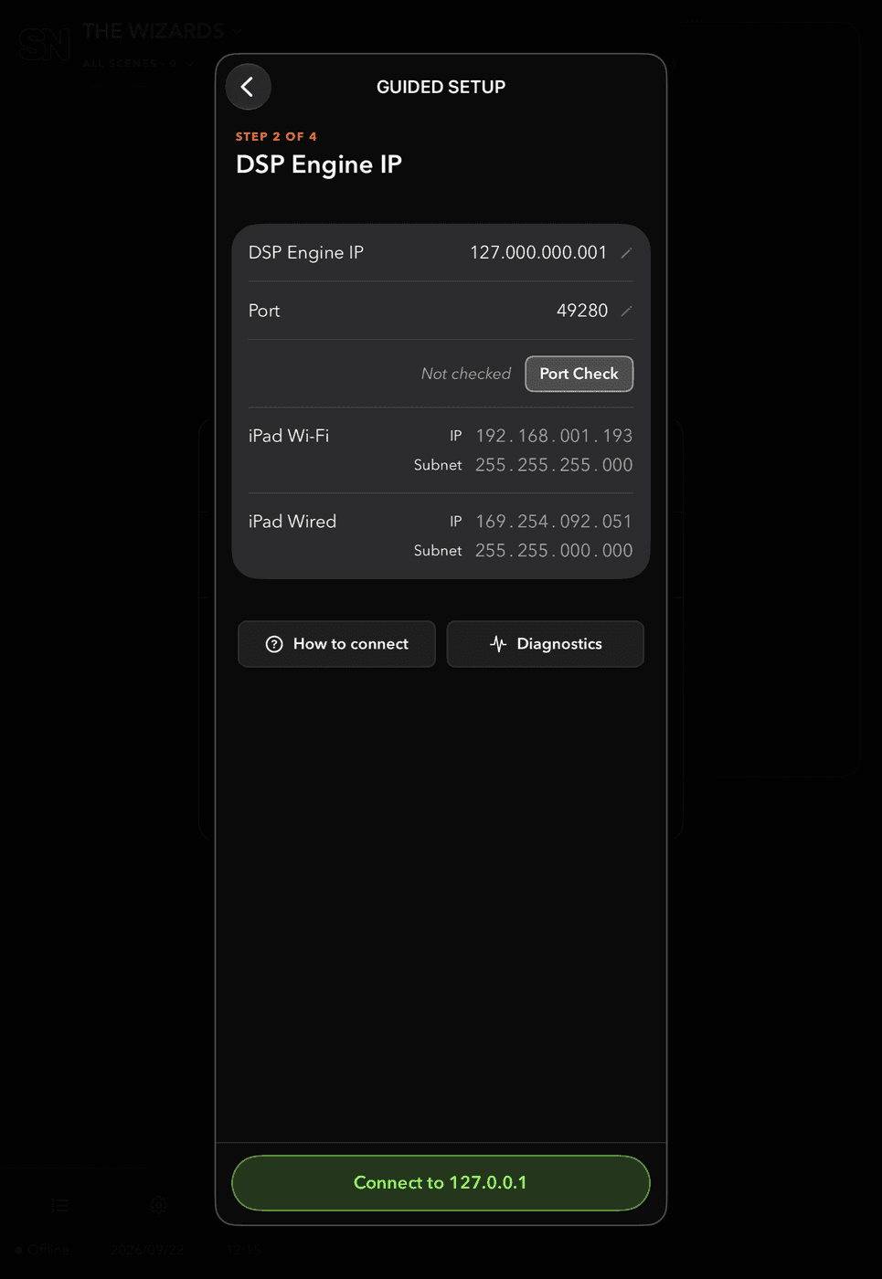 Guided setup step 2: The address