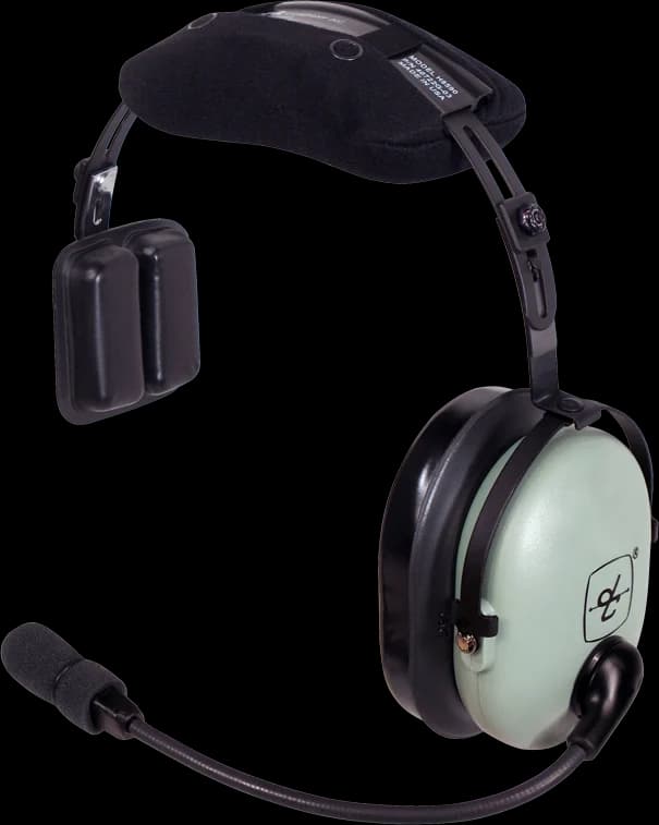 David Clark single-ear intercom headset with boom microphone and temple pad