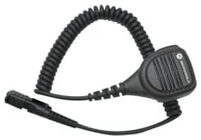 Motorola PMMN4075 remote speaker microphone with coiled lead, for MOTOTRBO DP2600 radios
