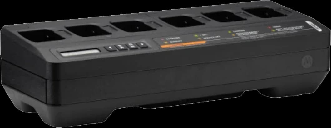 Motorola six-pocket multi-unit charger for MOTOTRBO R5 radios
